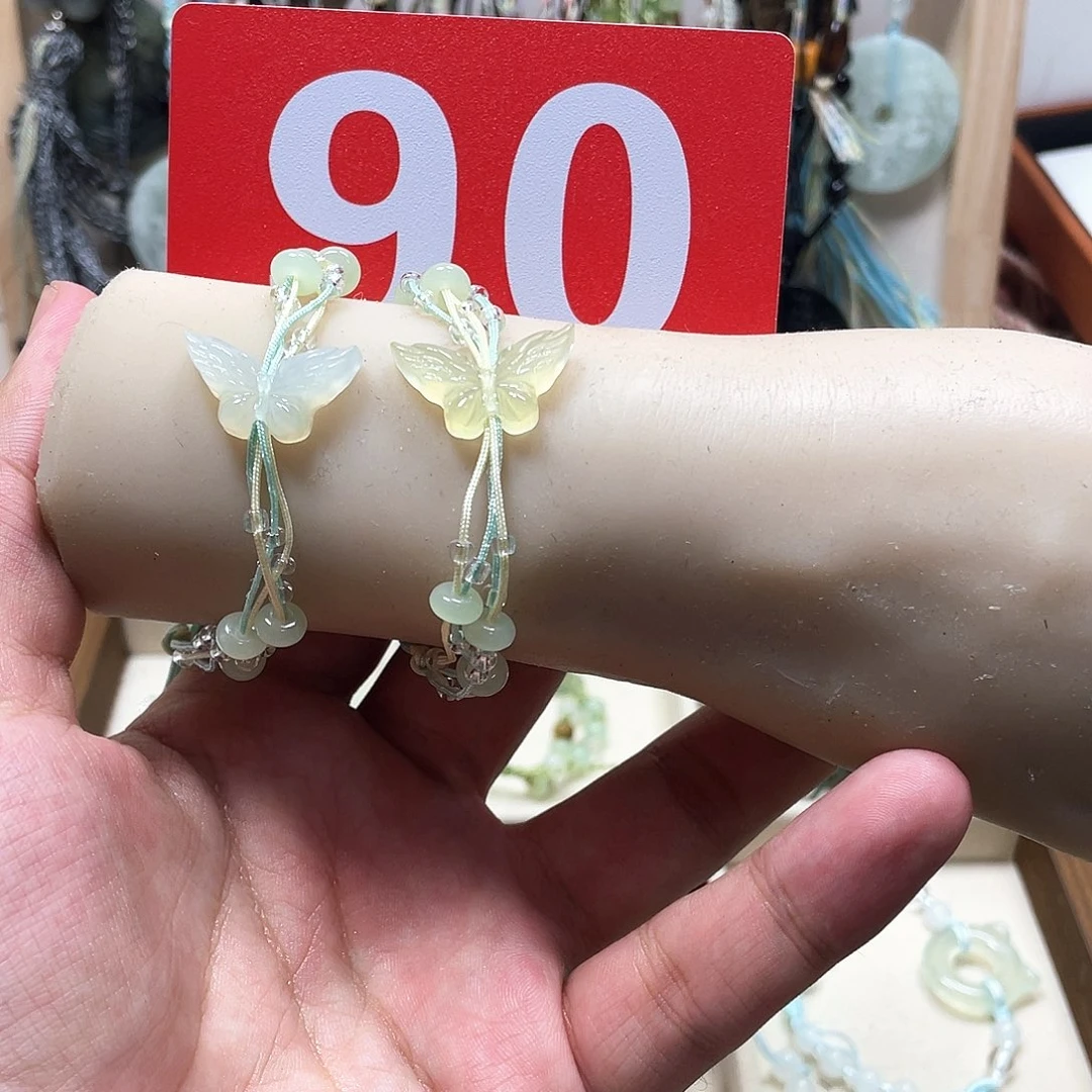 蛇纹石玉合金颈饰