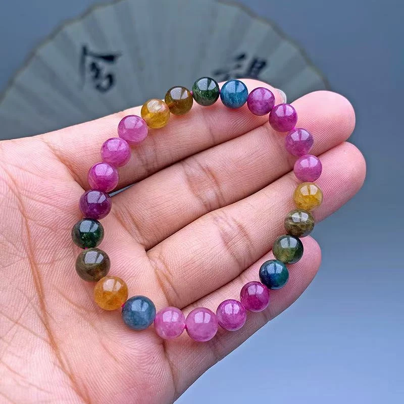 LUMIÈRE VERTE【彩虹糖果】巴西碧玺 6A 8MM素圈彩色糖果色SC1241