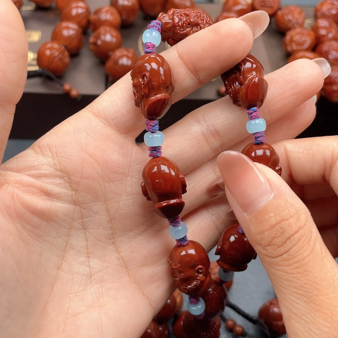 记***行橄榄核手串十八罗汉