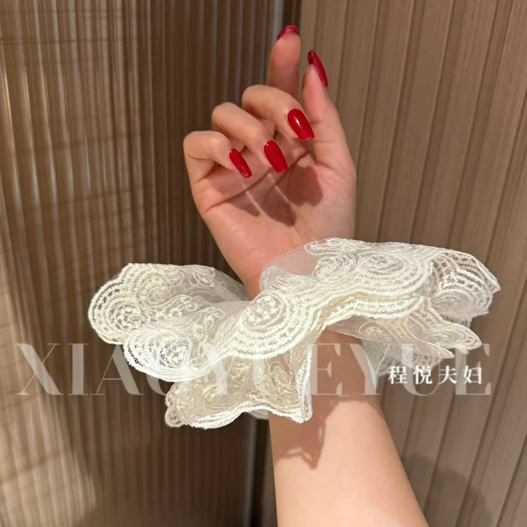 程悦夫妇【蛋花发圈】A-02071高级感发圈温柔风气质发绳扎头发百搭