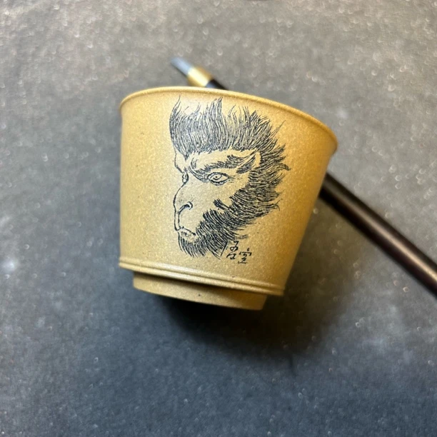 当代 不凡全手工刻绘精品紫砂壶紫砂主人杯定制