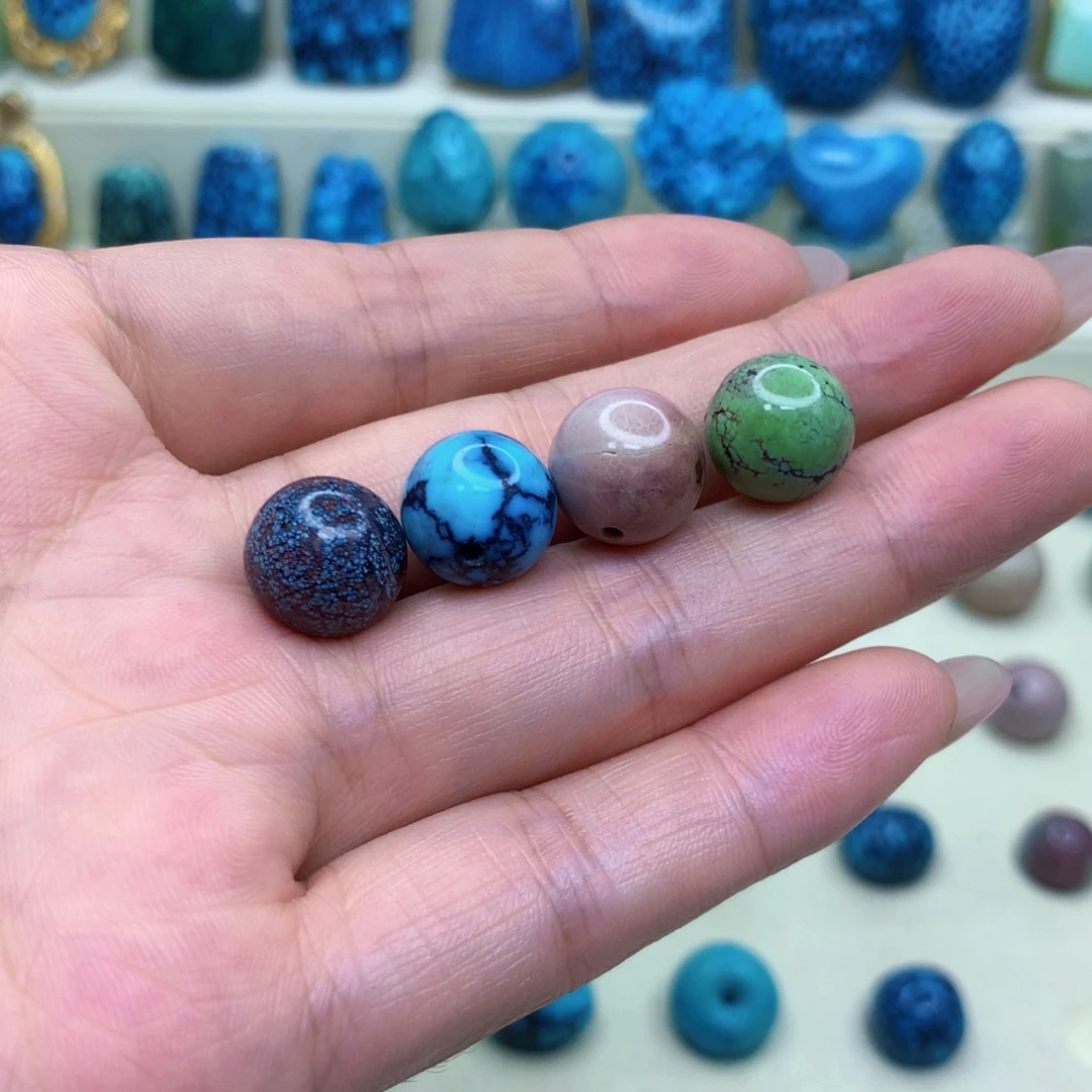 未镶嵌绿松石三彩随行