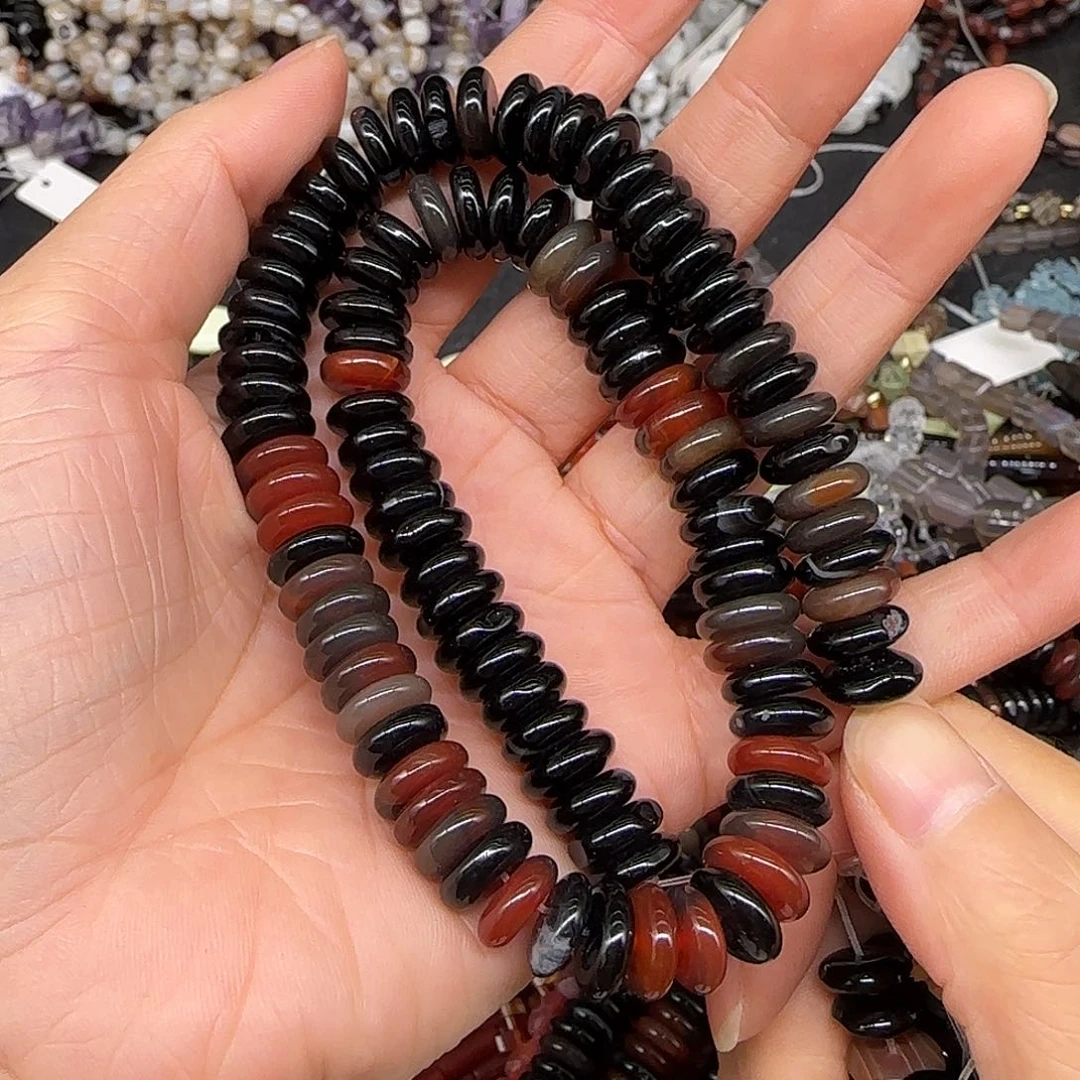 玛瑙/玉髓合金珠宝半成品梦幻玛瑙10mm一条