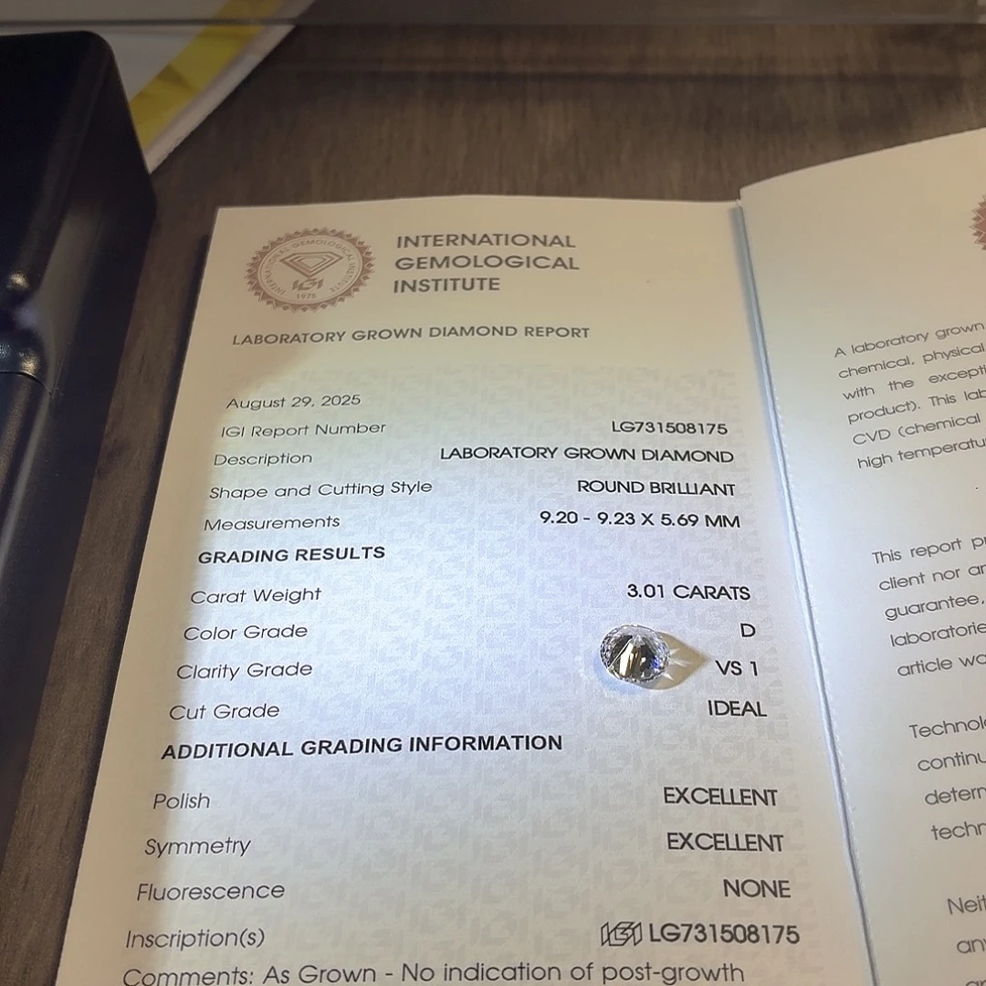 钻石裸钻带证书发货