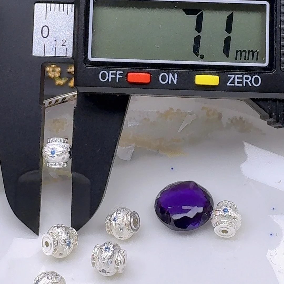 银S925镶嵌紫晶颈饰紫水晶925镶嵌135