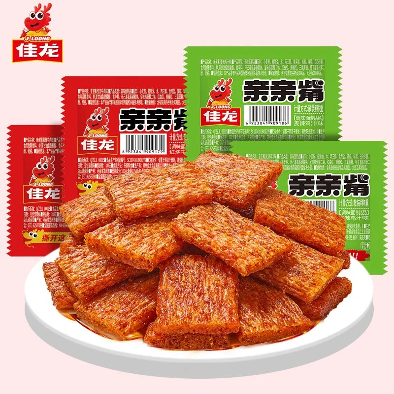 【共40片】佳龙亲亲嘴辣条劲道网红香辣大学生儿时怀旧休闲零食