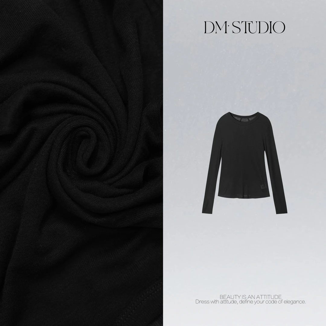 DEDM•STUDIO/气质纯色减龄百搭休闲长袖上衣2509TX/3CT5311358-1