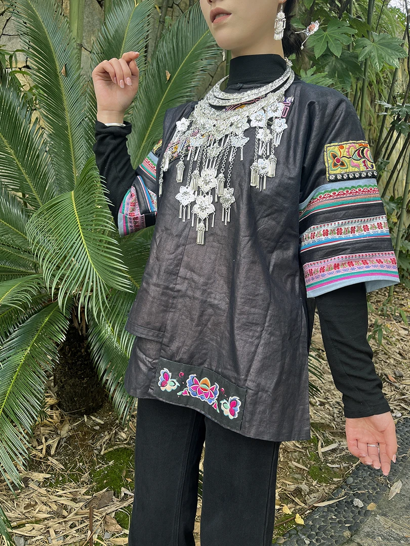 非遗苗族服饰宽松秋季上衣刺绣传统复古重工款141