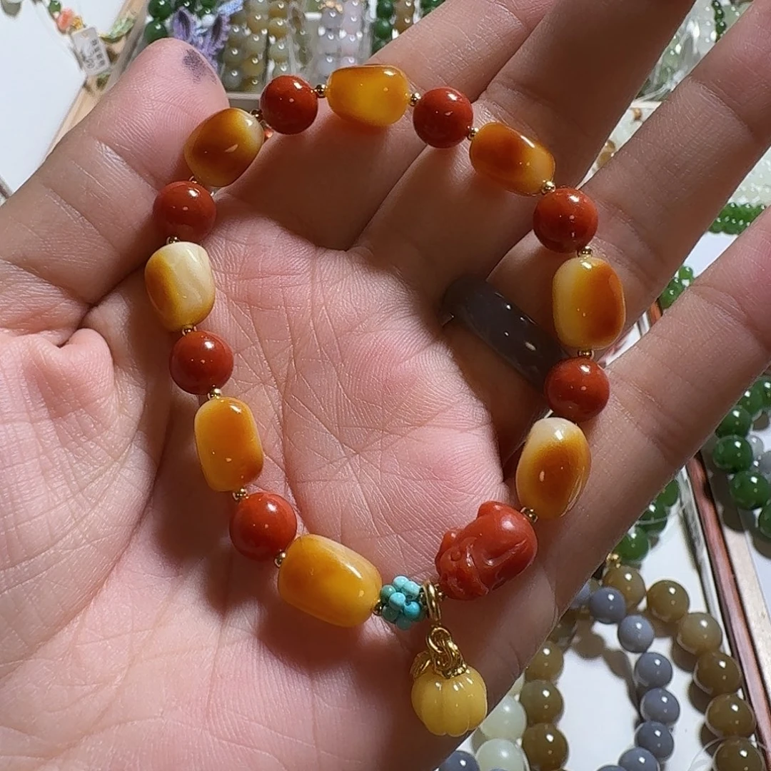 南红玛瑙未镶嵌手链