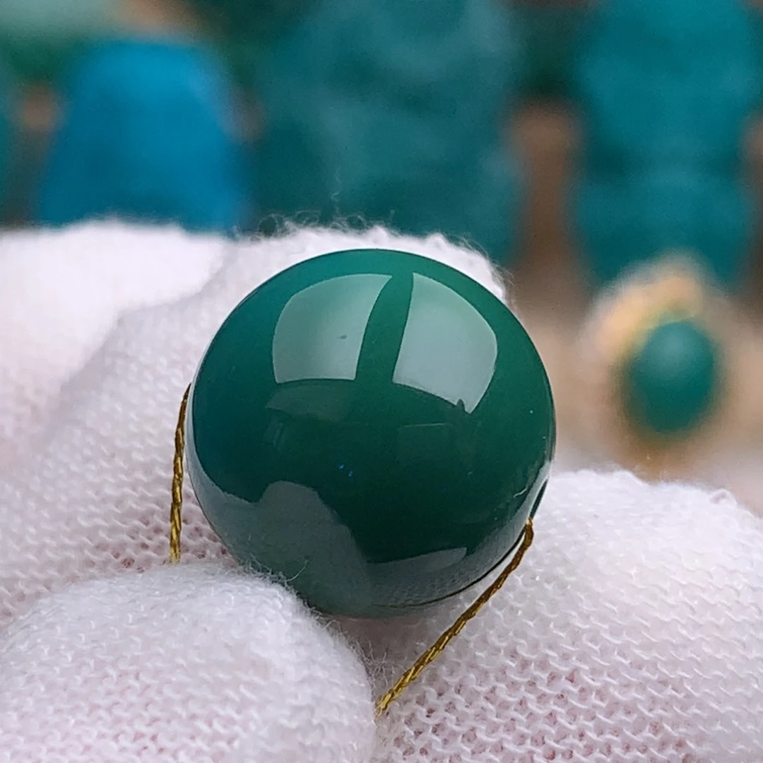 未镶嵌绿松石珠宝奇石13mm