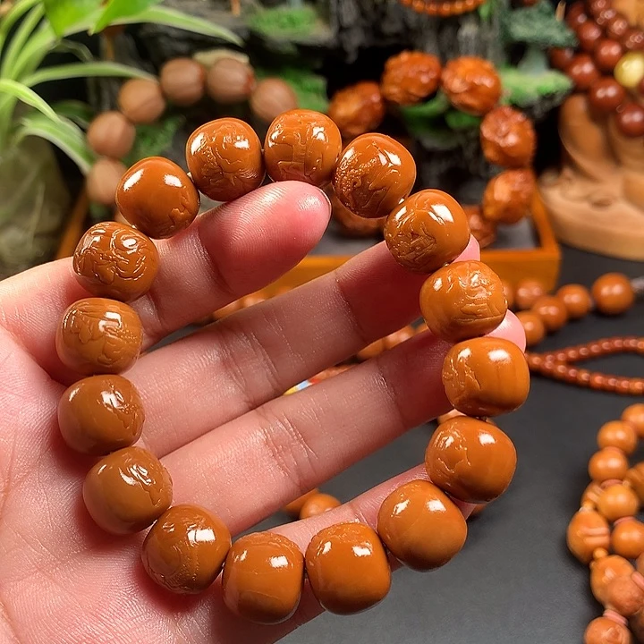 行***风橄榄核手串/手链山水