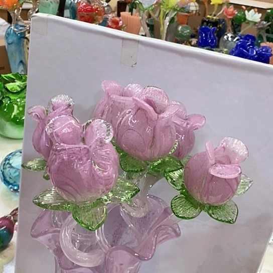 无铅玻璃花瓶高45厘米口径7厘米