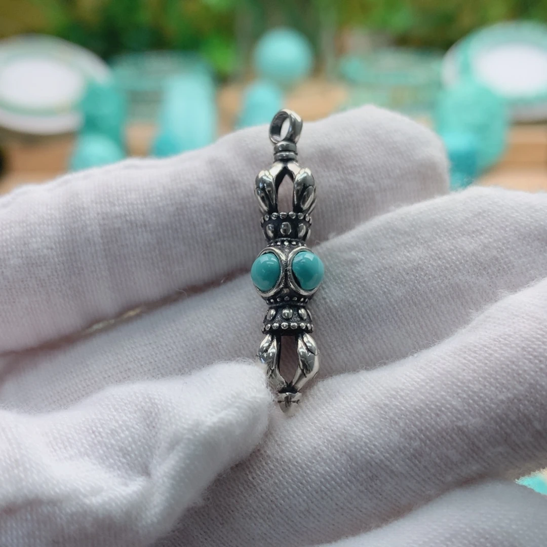 绿松石银S925镶嵌配饰