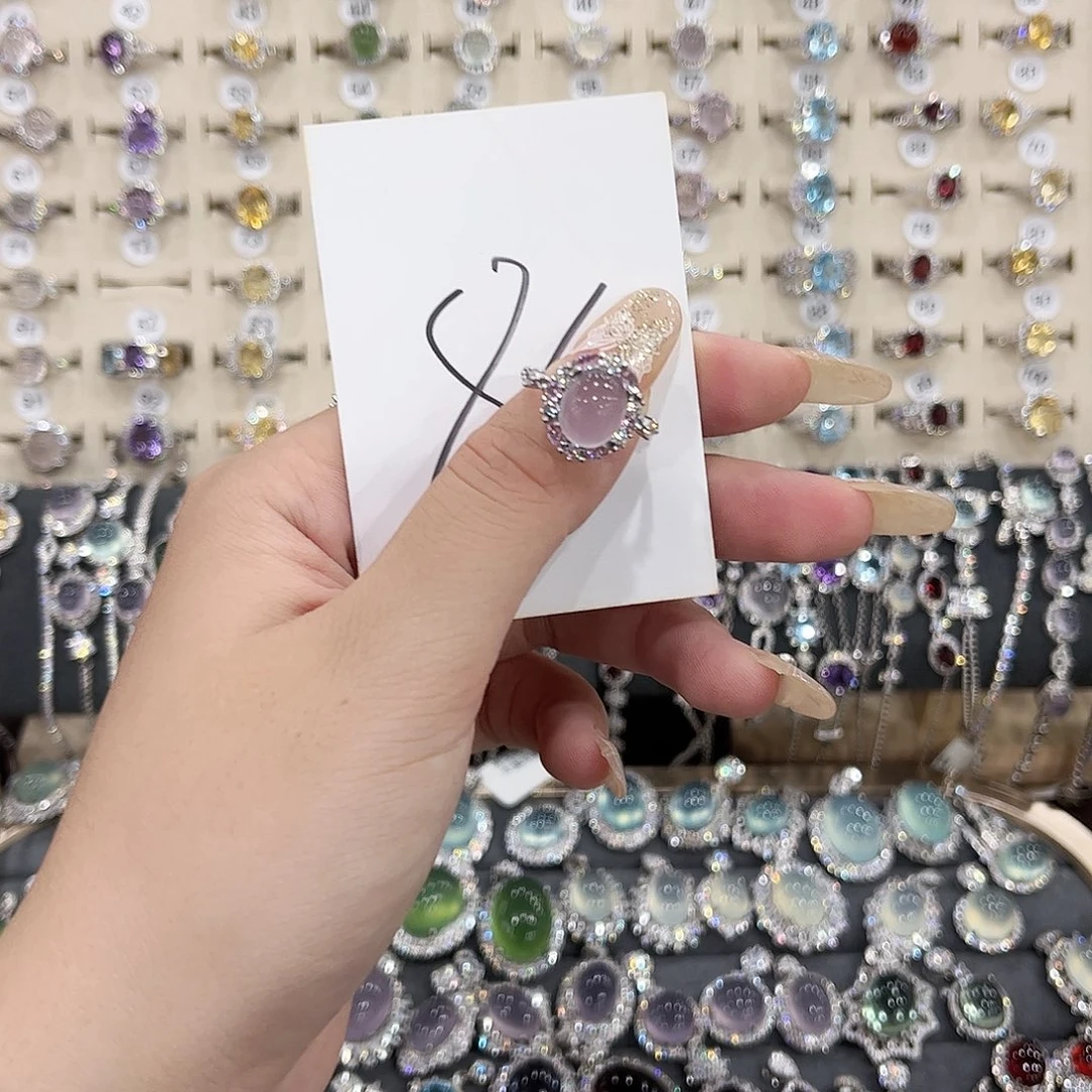 萤石银S925镶嵌戒指