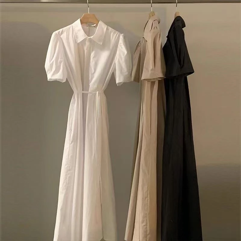 【Y版正品】韩国东大门objet重工翻领简约时尚设计款连衣裙