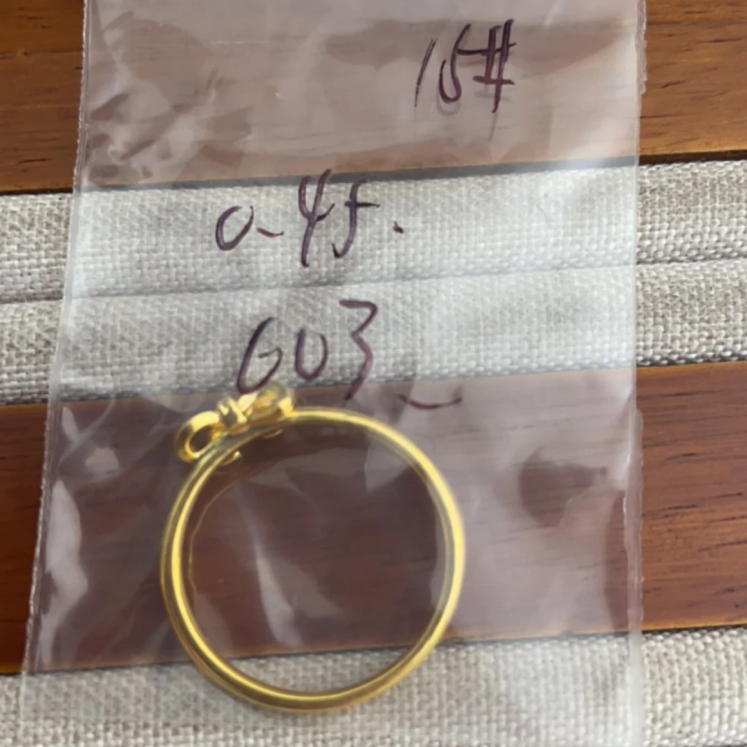 克重0.45 15号 在逃公主蝴蝶结6D戒指 足金999