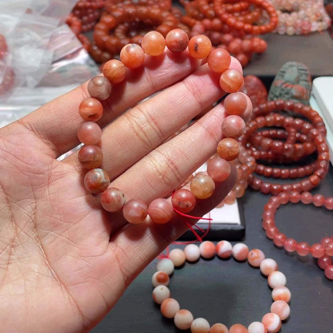 南红玛瑙手链未镶嵌