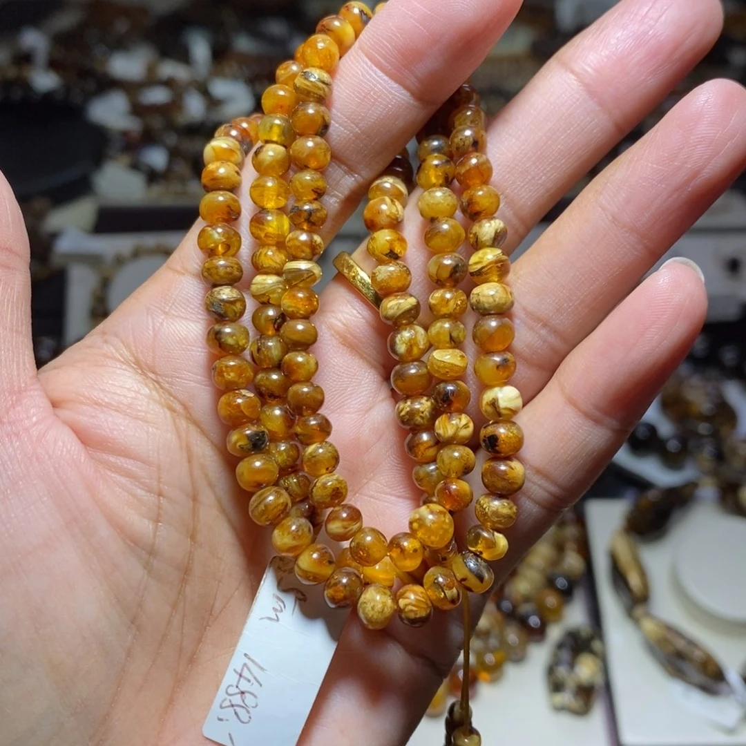 诺***霏琥珀未镶嵌裸石蜜蜡5mm