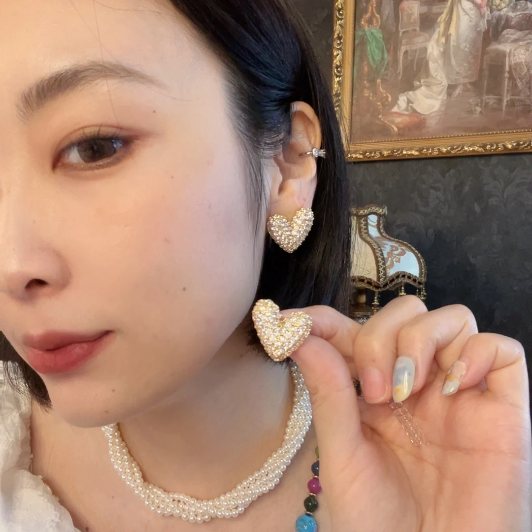 铜合金珐琅925银耳饰41号