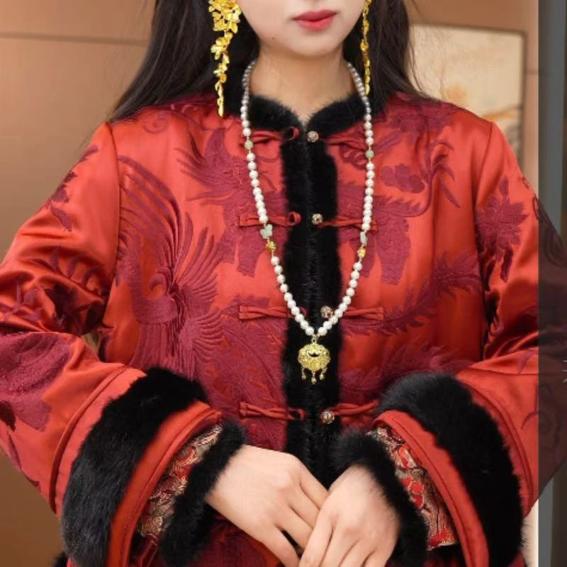 锦尚韵【凤中有象】重磅刺绣国风冬款加厚外套2024B2150璐璐