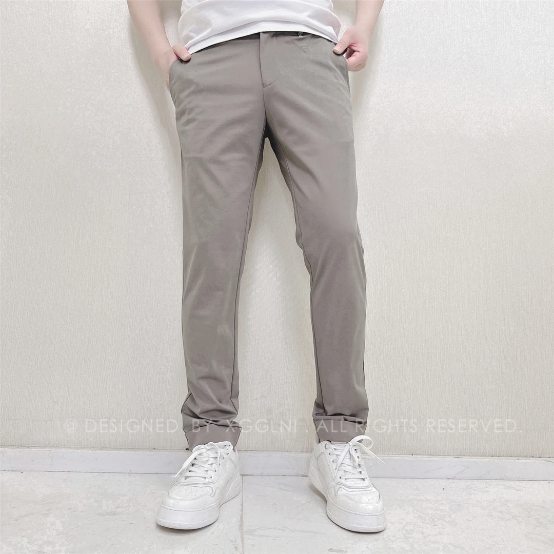 春夏款卡迪简约净版修身(时装裤）男士高档行政休闲奢侈品时装裤