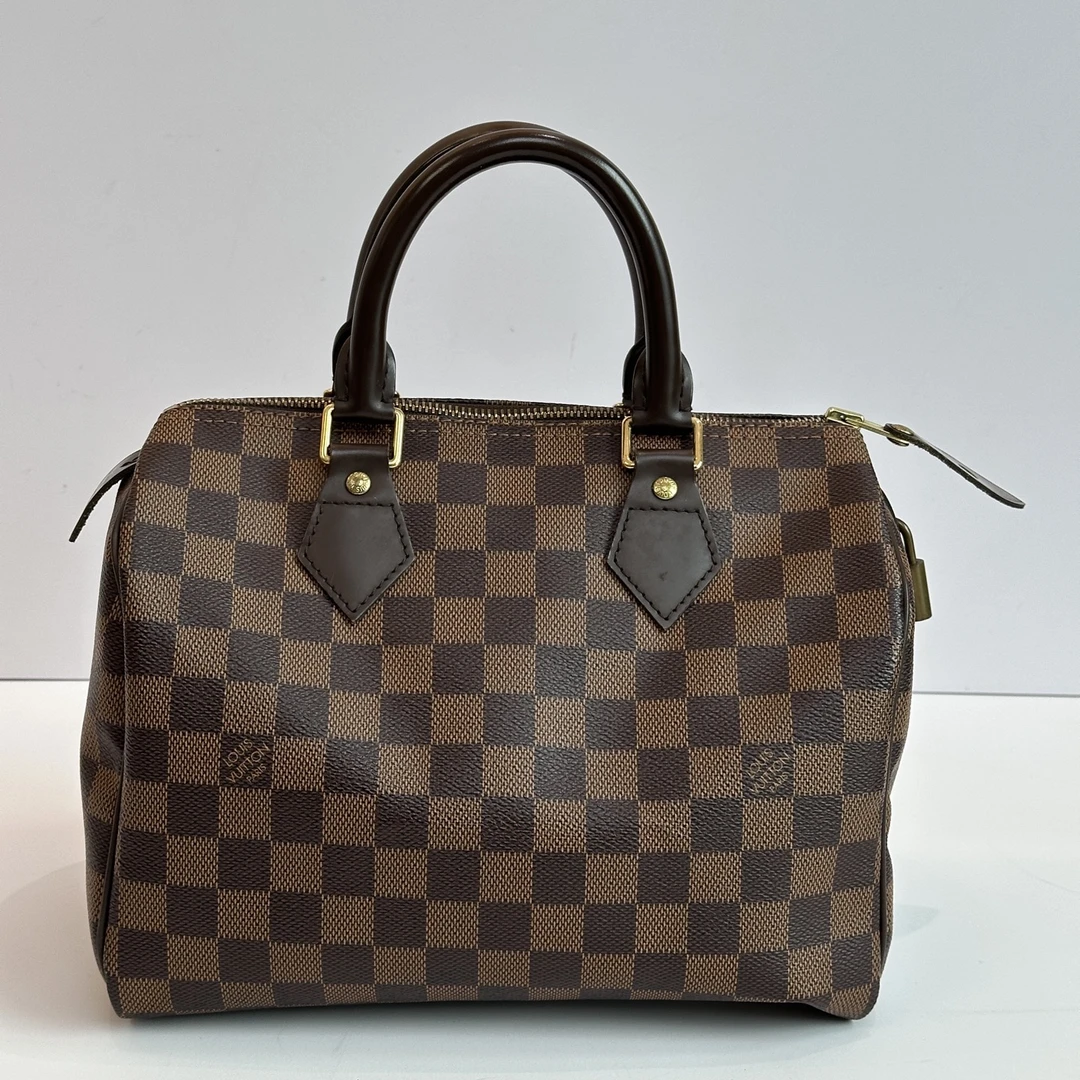 95新 LV speedy25棕棋盘格手提包 71569