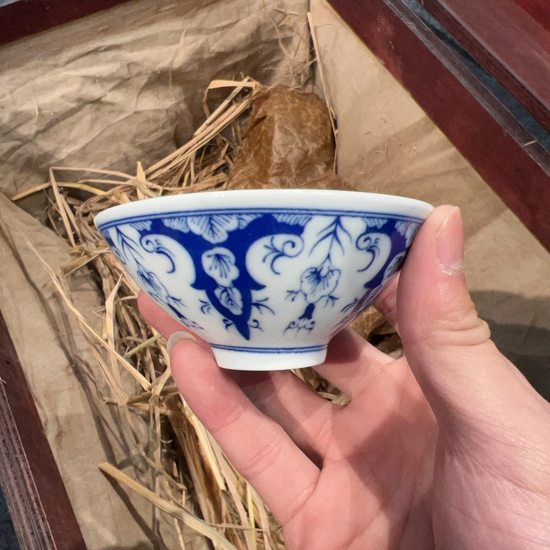 青花瓷斗笠杯陶瓷