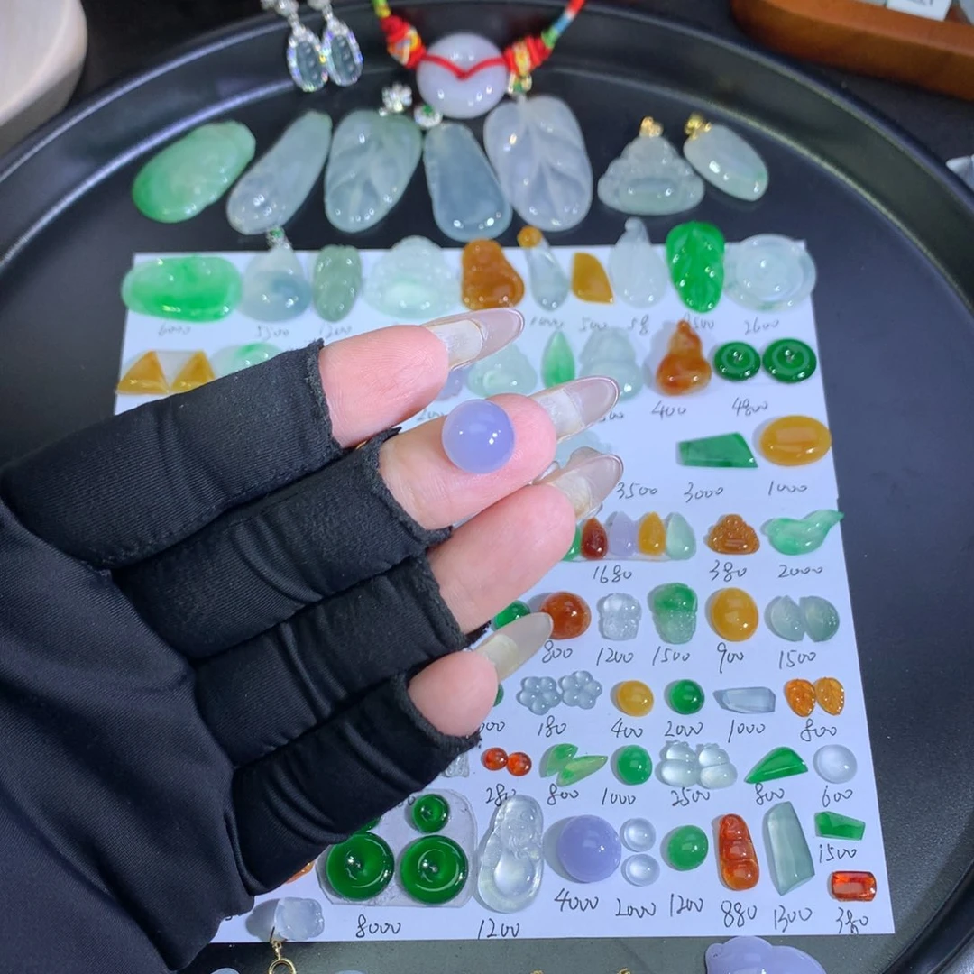 翡翠未镶嵌吊坠(不含链)紫蛋