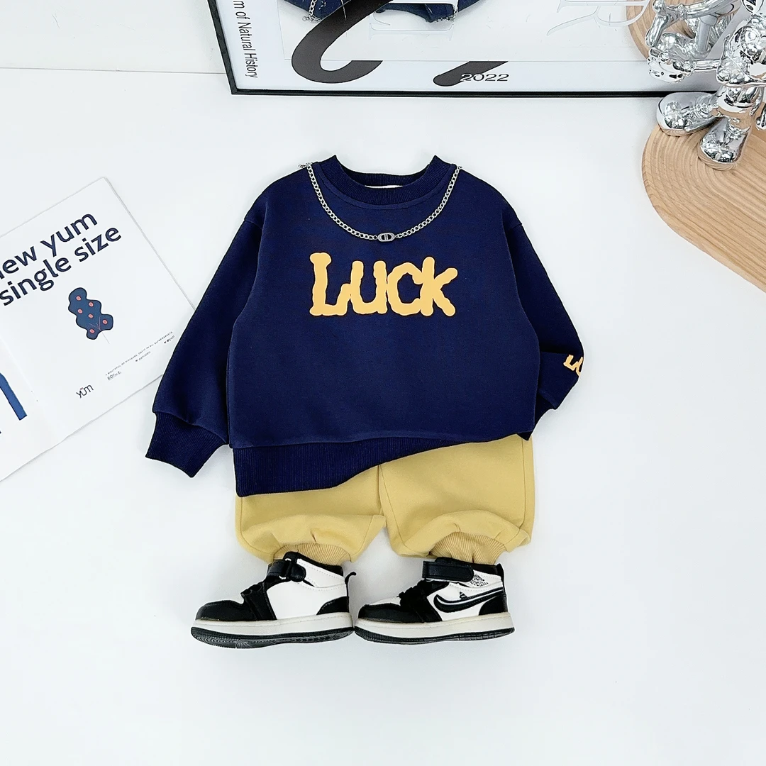 男童套装2025新款春装儿童春秋季两件套潮 WG28144 悠悠童话童装