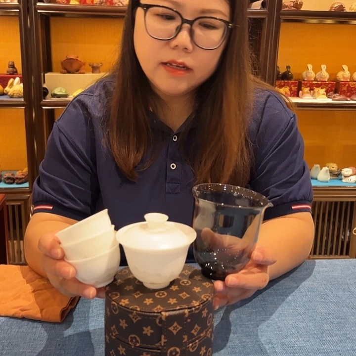 旅行茶具套装水墨山水茶具