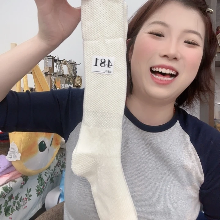 三醋酯纤维Gg 袜子超顶481白色