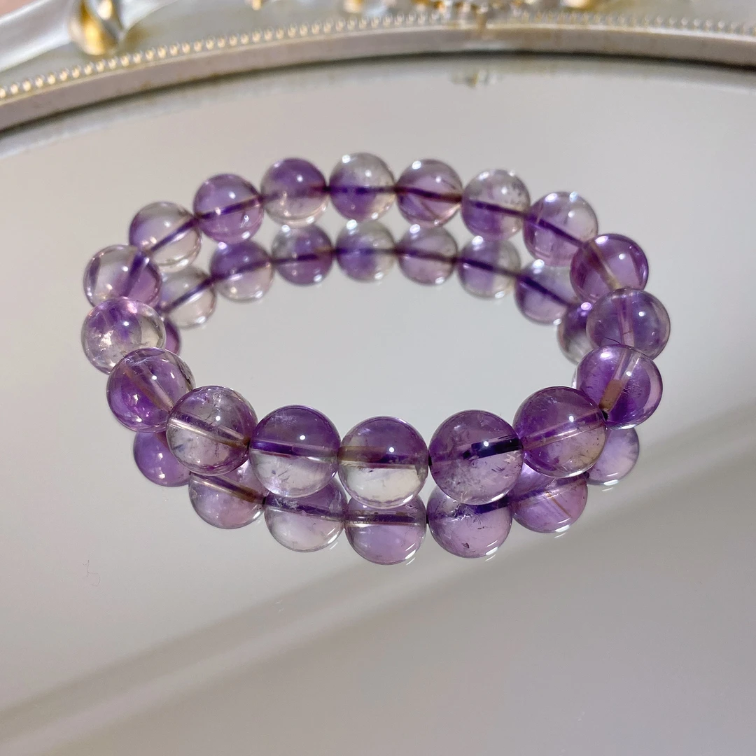 003#天然紫水晶手链紫晶手串女款