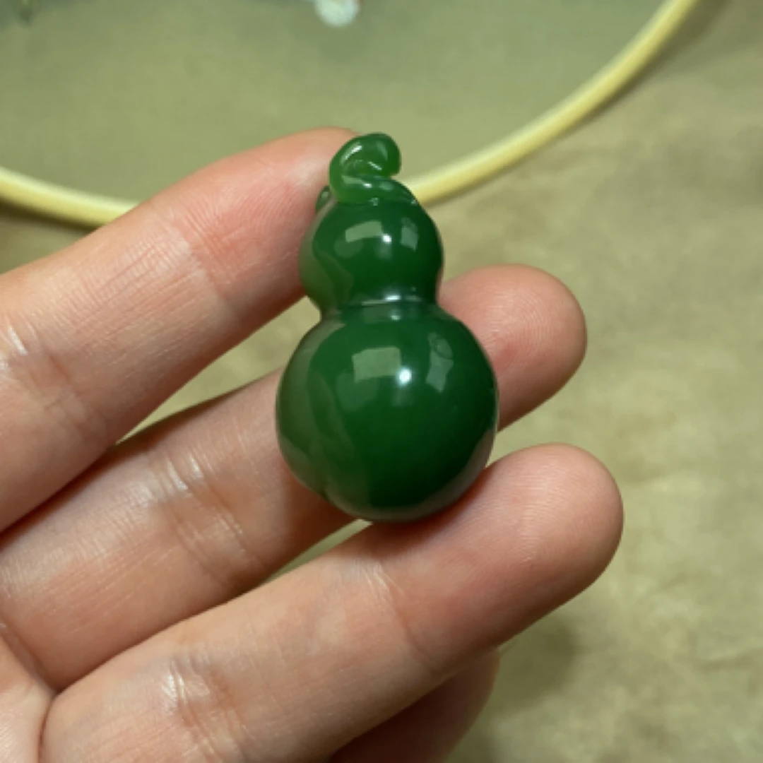 俄料碧玉葫芦福禄吉祥