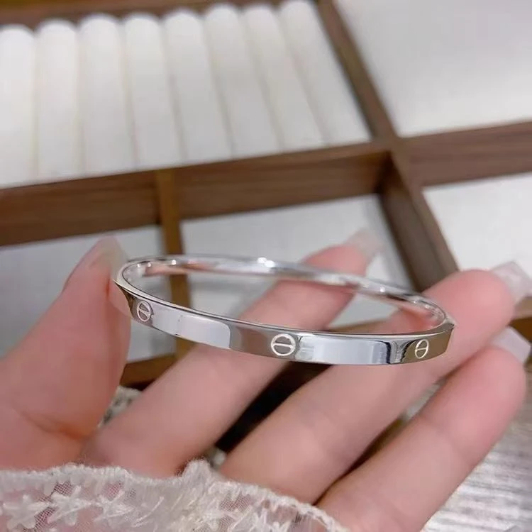 足银手镯 时尚手镯卡家卡扣（无礼盒）YZ046