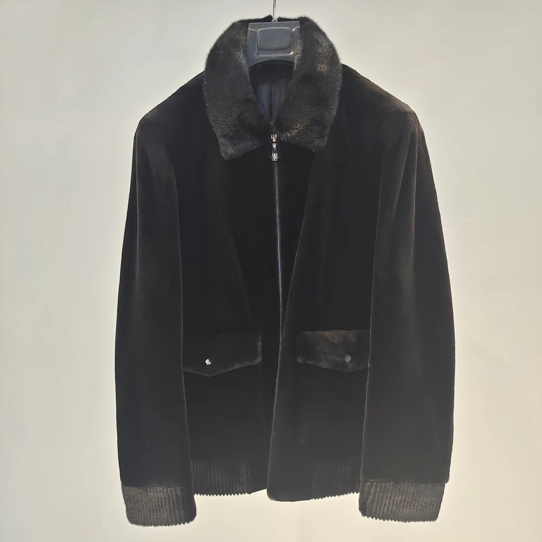 1094号 男士专柜同款轻奢水貂毛皮皮衣男时尚潮流外套L99-120201