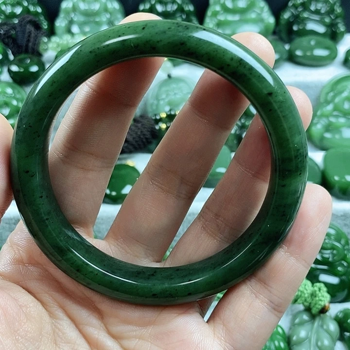 和田玉（碧玉）未镶嵌吊坠(不含链)59.7mm