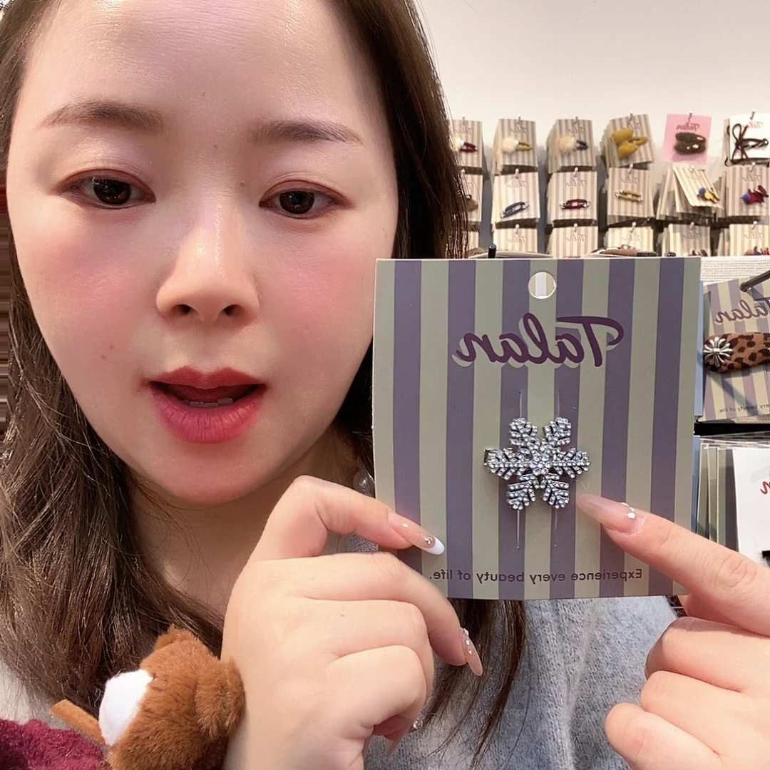 布艺铁合金雪花钻钻压夹