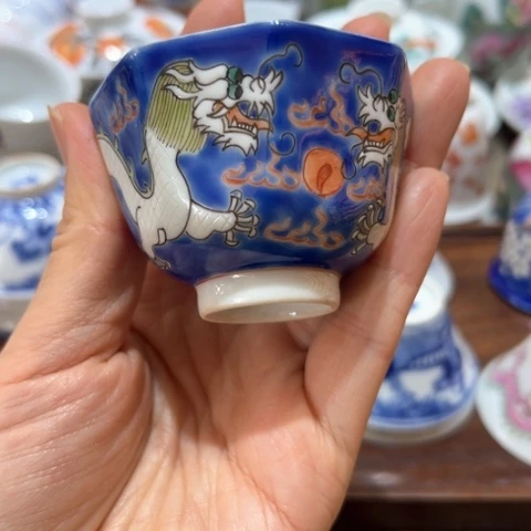 手绘茶杯盖碗壶承