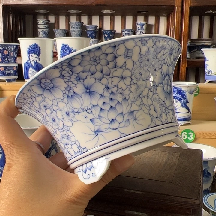 摆件墨奈手绘手工陶瓷花盆