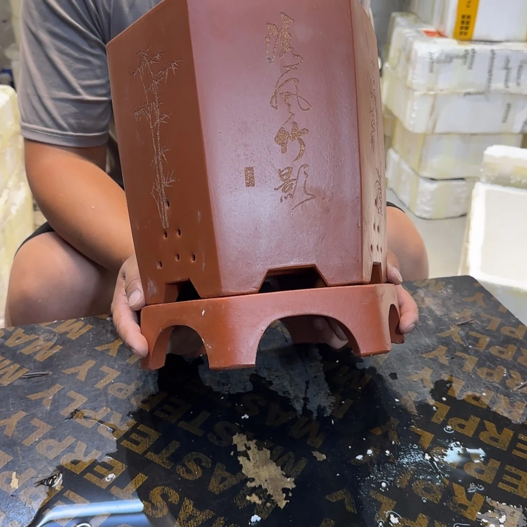 紫砂花盆口径20.23口径