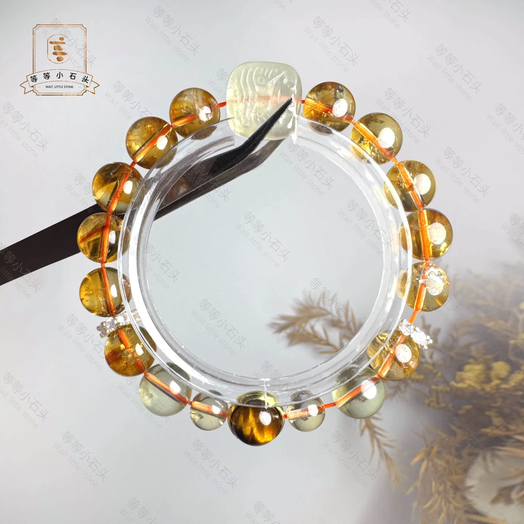 【富通天】天然黄水晶黄塔晶招财转运手串女饰品手链【多样式发一】