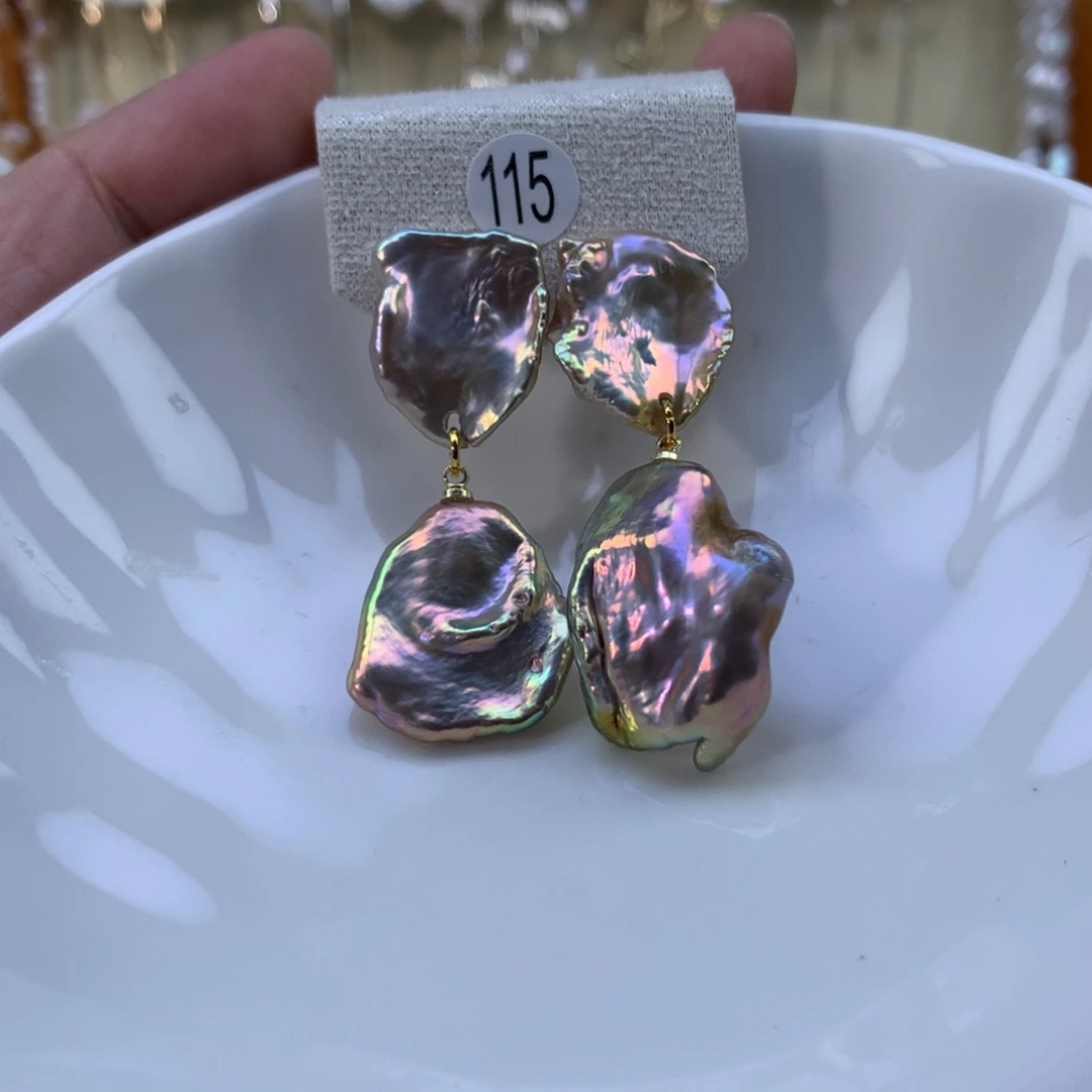 漱***钰合金淡水珍珠耳环特价115号拍2个