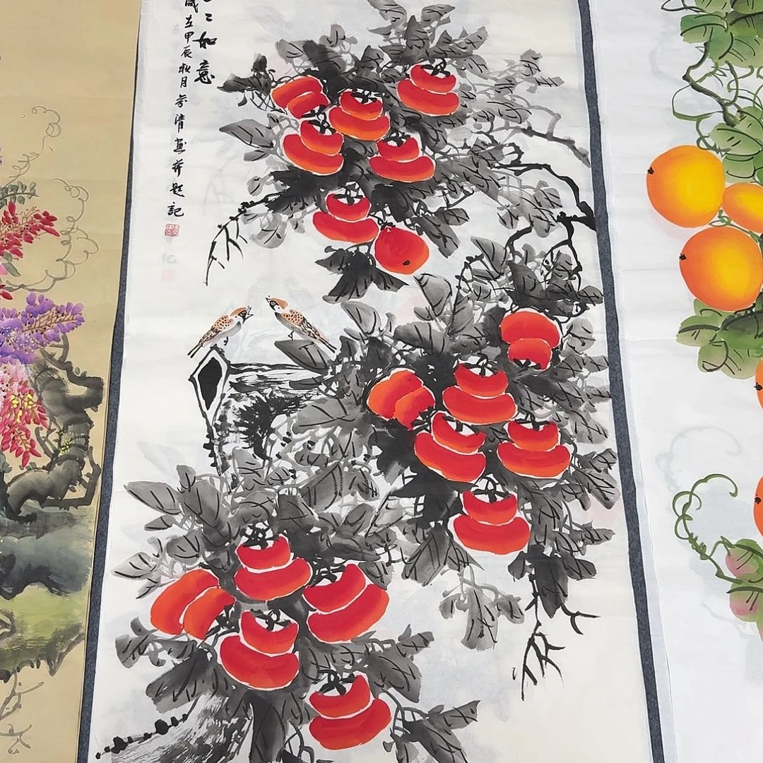 国画140x70事事如意