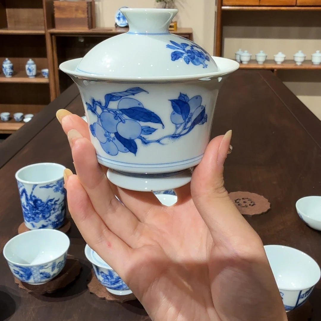 醉*城微瑕三多陶瓷手工手绘