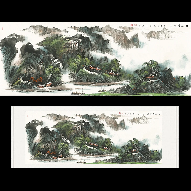 《江山万里》横幅现代装饰画
