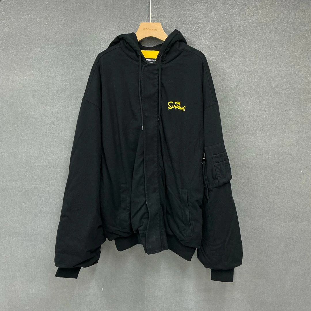 99新 Balenciaga/巴黎世家 辛普森拉链Bomber夹棉外套M码/7008