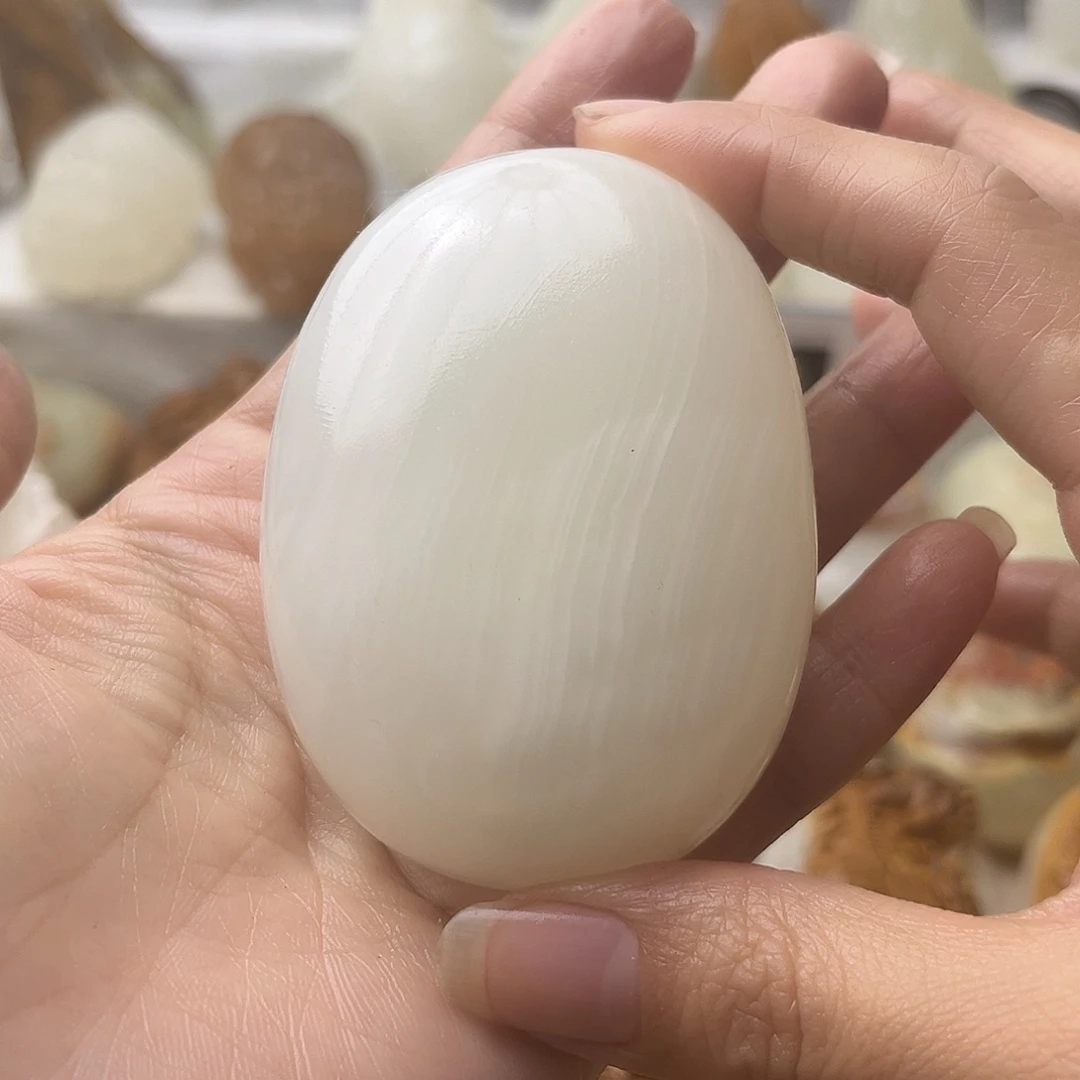 石材方解石手把摆件不退换原石