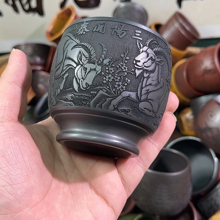 茶杯紫砂全手工紫砂主人杯