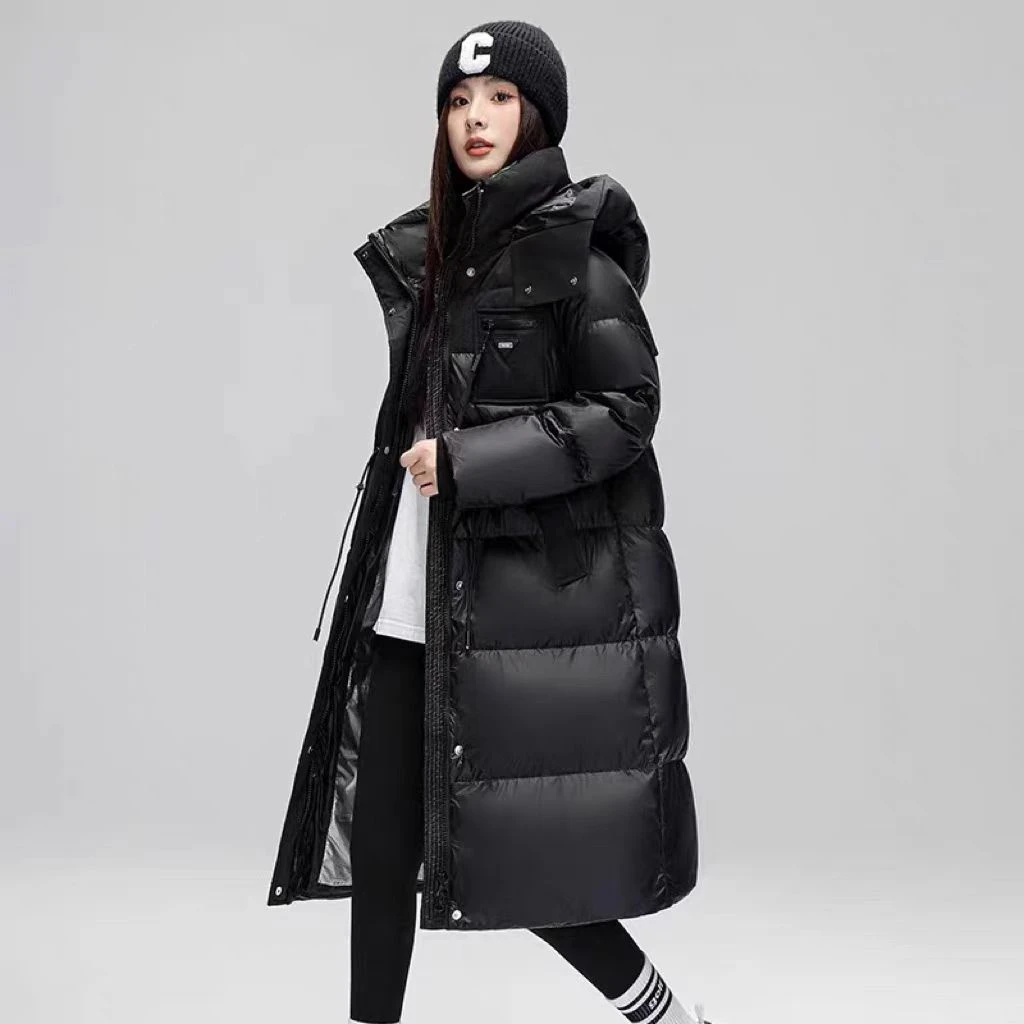 【小柒】长款洋气休闲黑色宽松外套