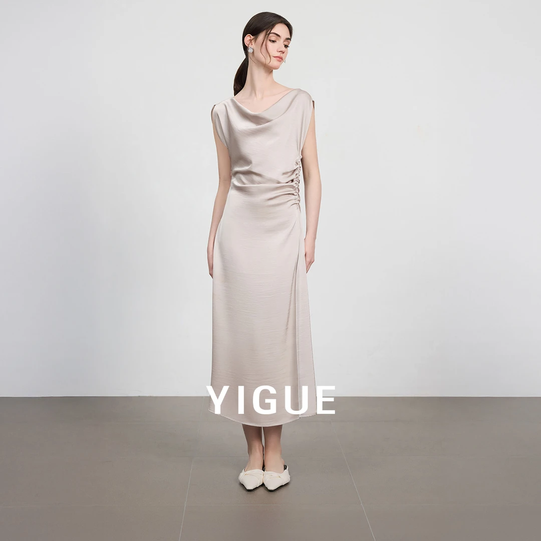 【新东方】亦谷设计感无袖连衣裙女装2025夏季新款气质裙子G5SAL030